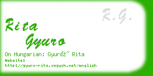 rita gyuro business card